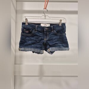 Hollister Vintage Y2K 2000s Women's Micro Mini Denim Jean Shorts Size 1